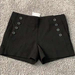 Loft black shorts buttons 00 NWT